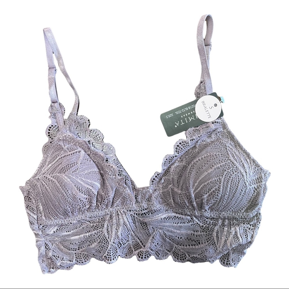 Youmita Lace Scalloped‎ Bralette NWT